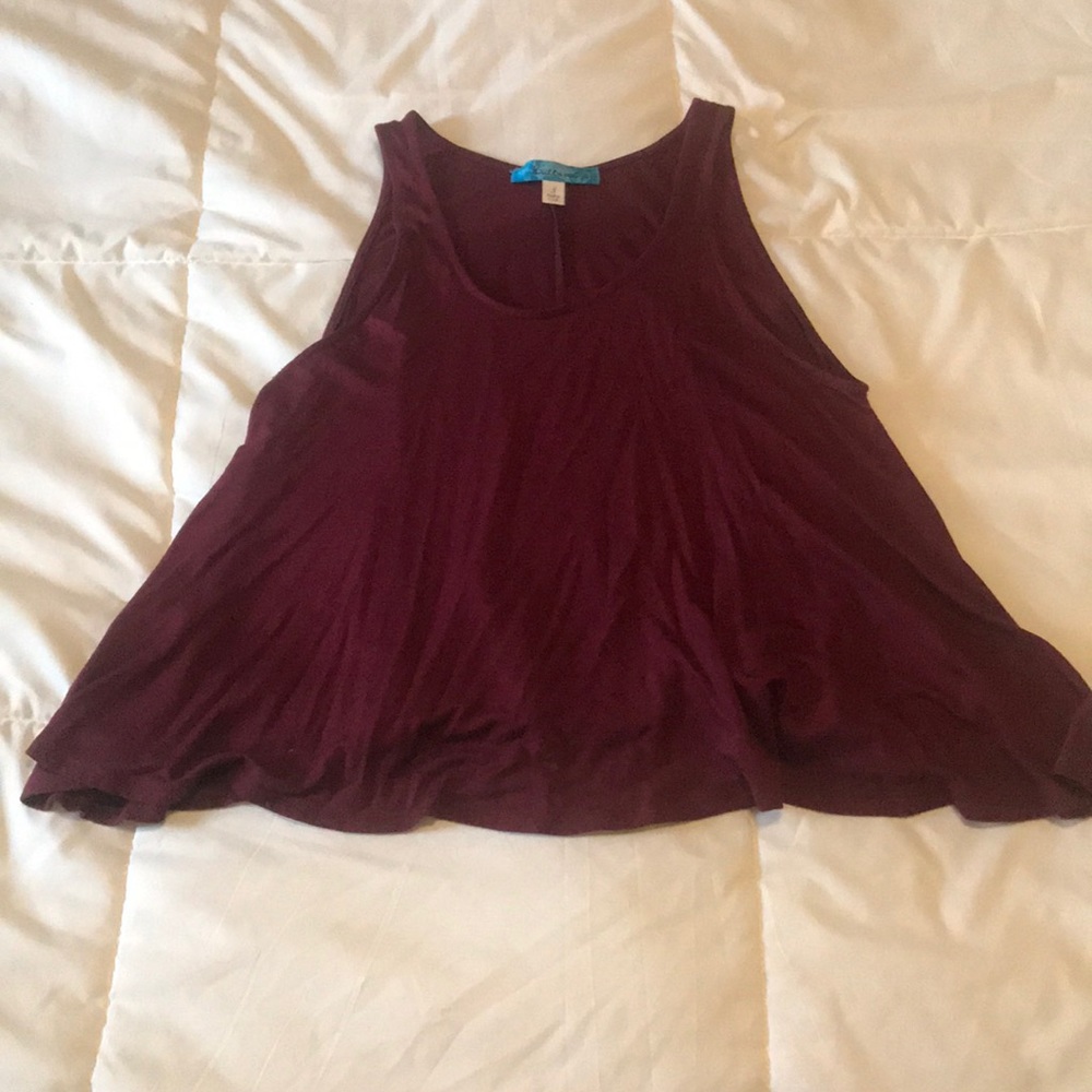 Burgundy cropped tank